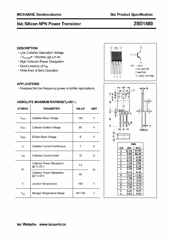 2SD1580_3170228.PDF Datasheet