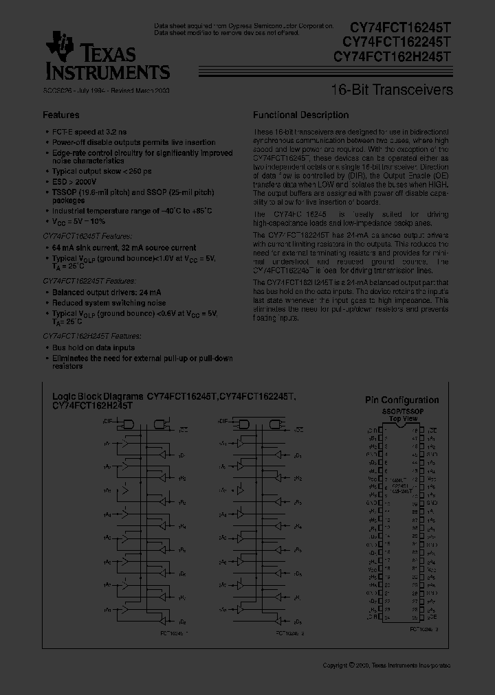 CY74FCT16245ETPACT_3174812.PDF Datasheet