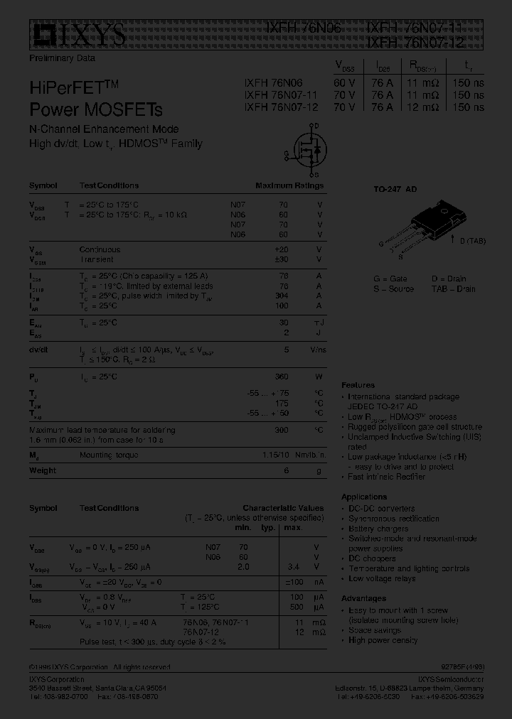 IXFH76N06_3186676.PDF Datasheet