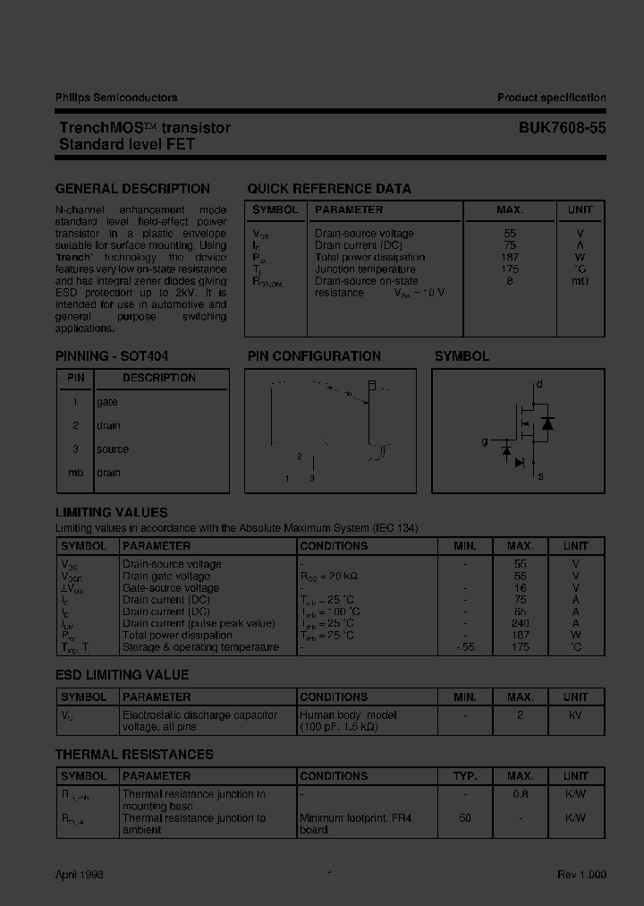 BUK7608-55TR_3192357.PDF Datasheet