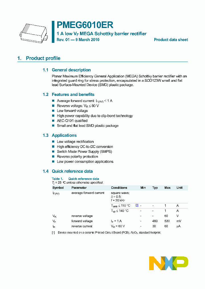 PMEG6010ER_3198683.PDF Datasheet