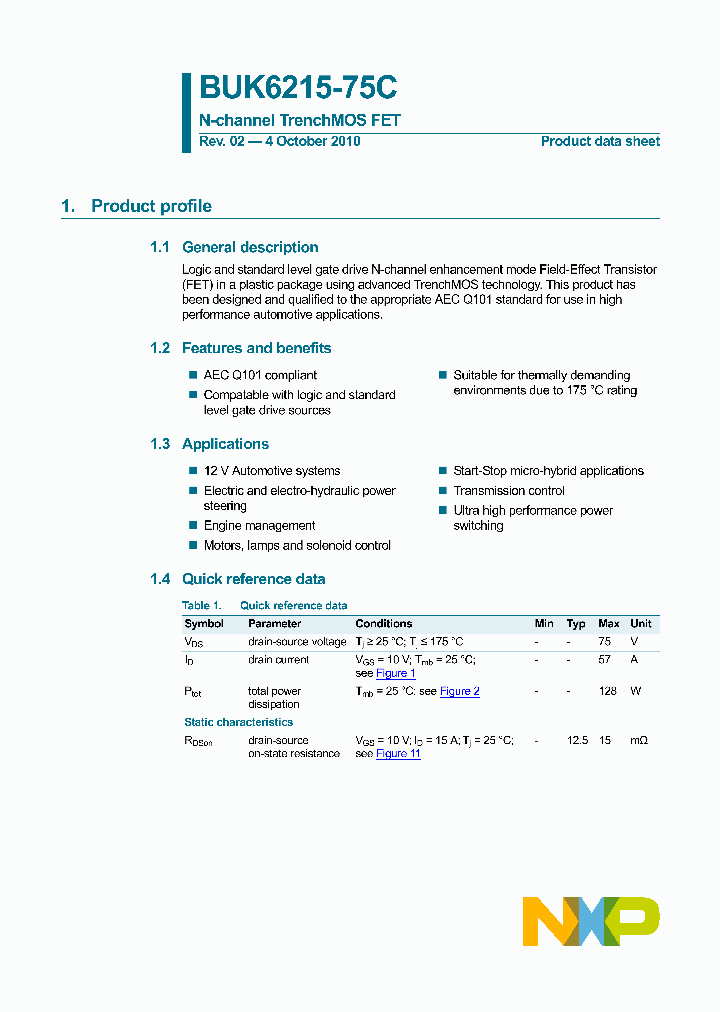 BUK6215-75C_3220188.PDF Datasheet