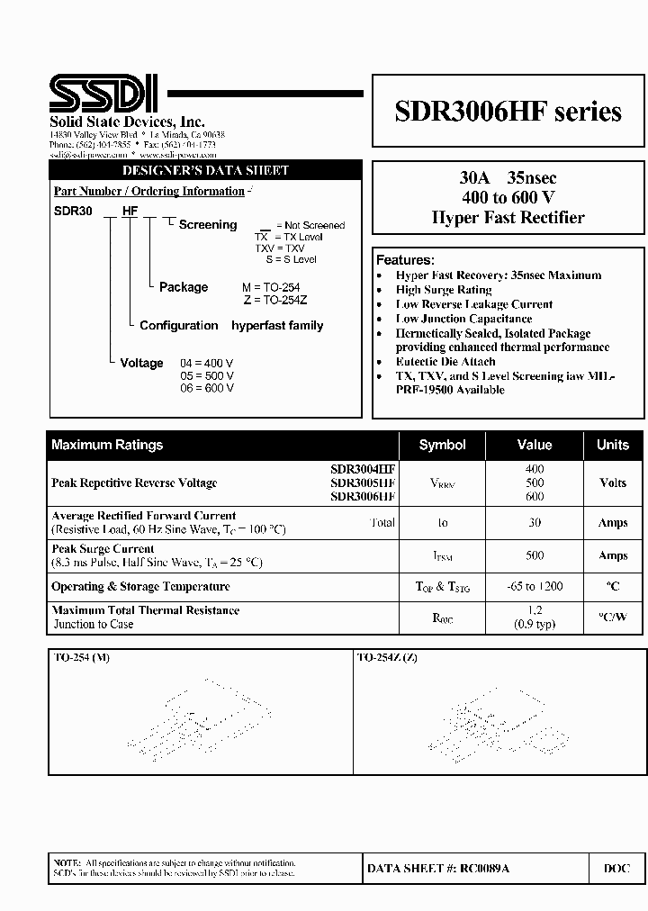SDR3006HF_3221969.PDF Datasheet
