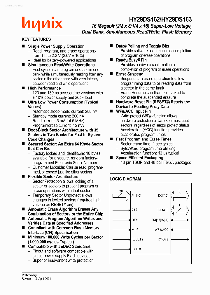 HY29DS162_3232212.PDF Datasheet