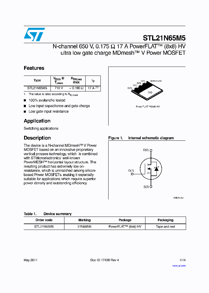 STL21N65M5_3242707.PDF Datasheet