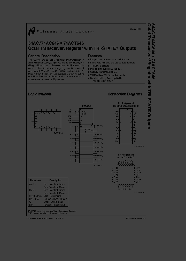 74AC646PC_3242863.PDF Datasheet