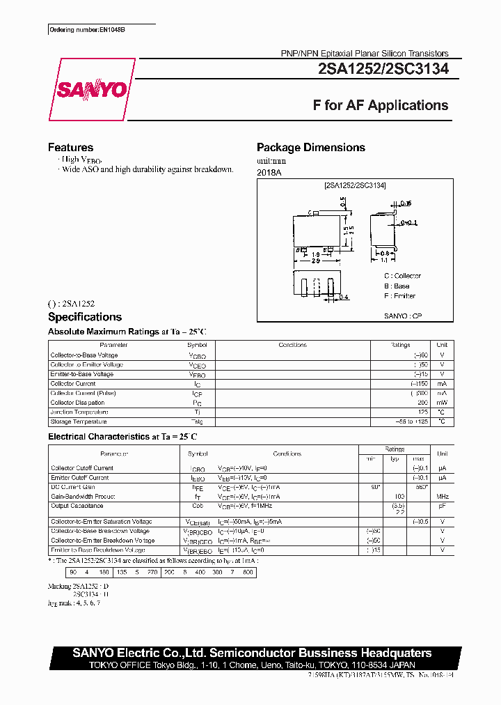 2SC3134_3250417.PDF Datasheet