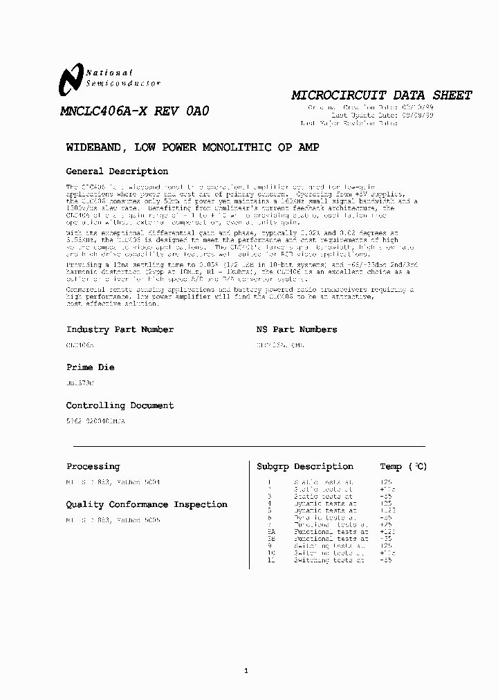 CLC406AJ-QML_3254623.PDF Datasheet
