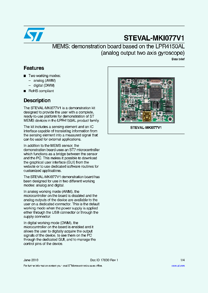 STEVAL-MKI077V1_3262403.PDF Datasheet