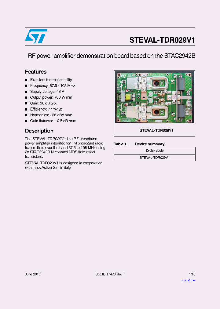 STEVAL-TDR029V1_3262778.PDF Datasheet