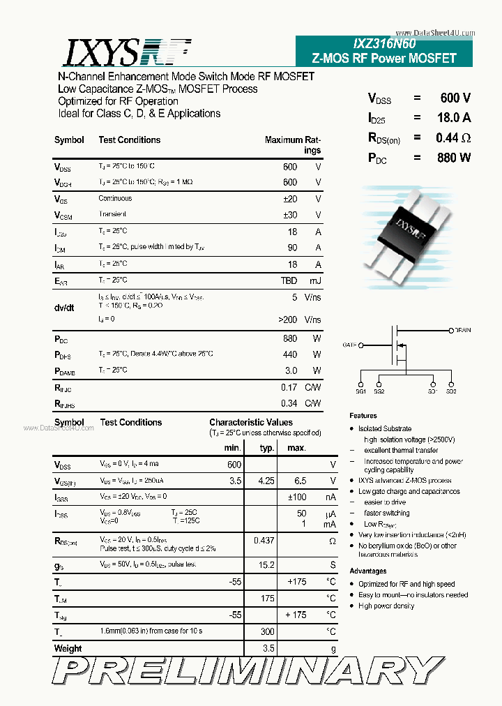 IXZ316N60_3263645.PDF Datasheet