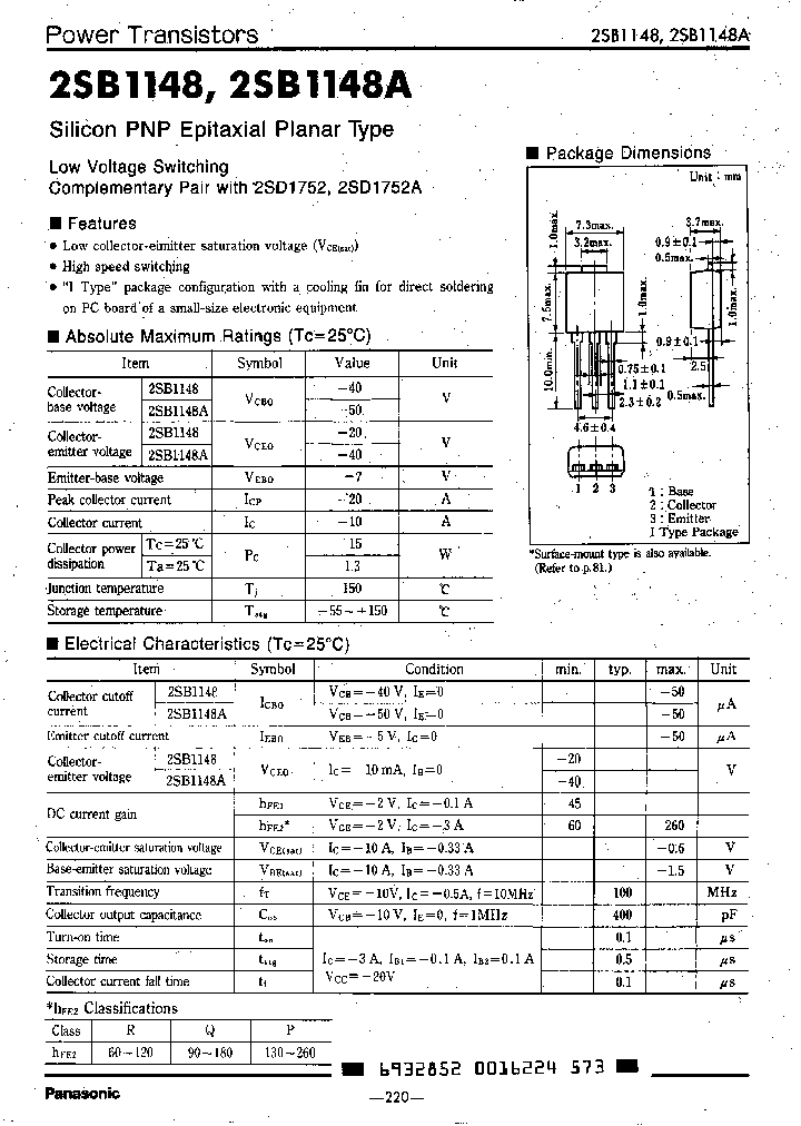 2SB1148AR_3267951.PDF Datasheet