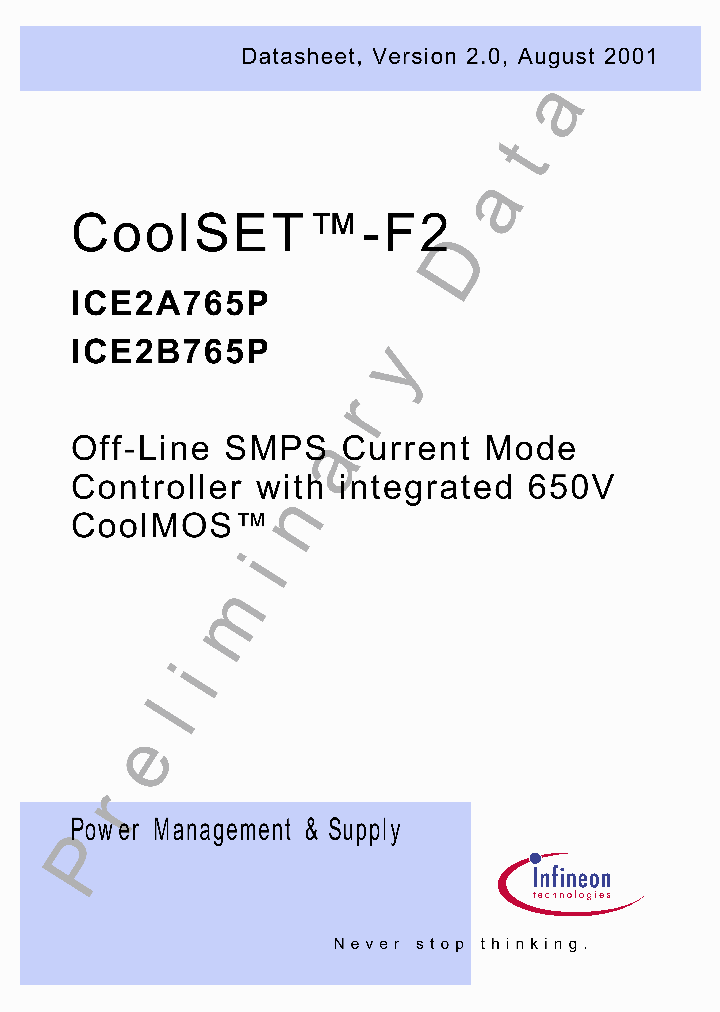 ICE2B765P_3272419.PDF Datasheet