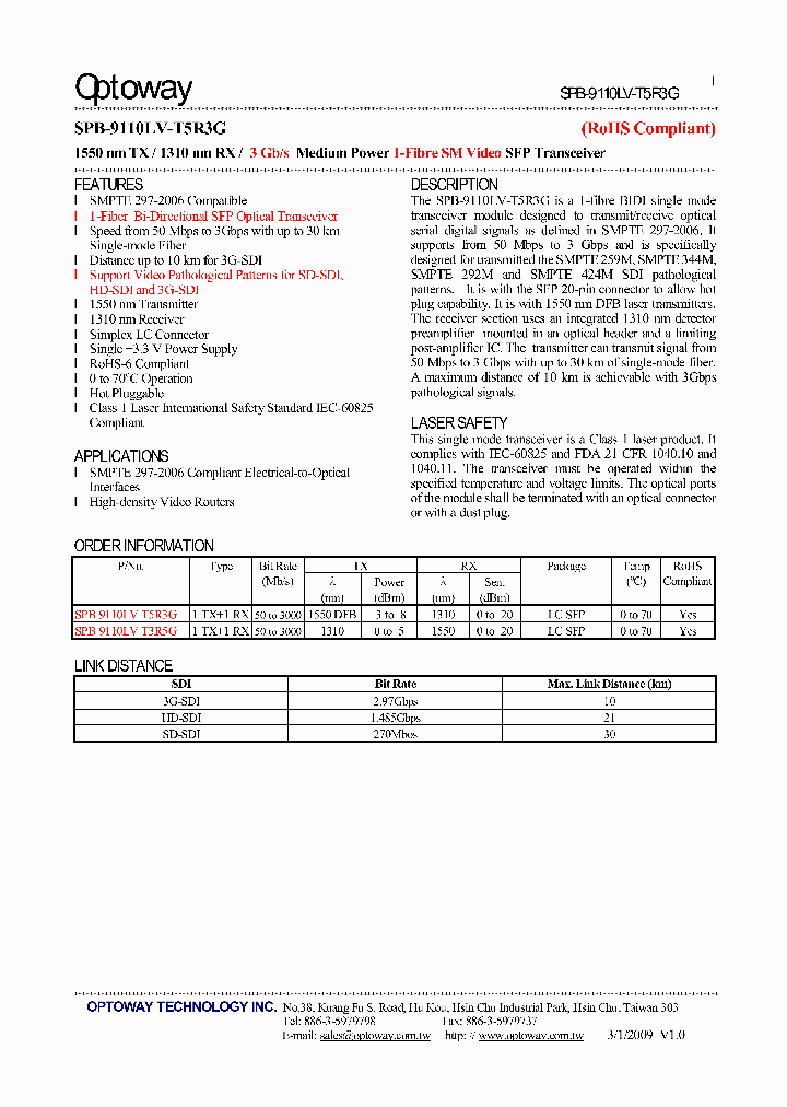 SPB-9110LV-T5R3G_3288001.PDF Datasheet