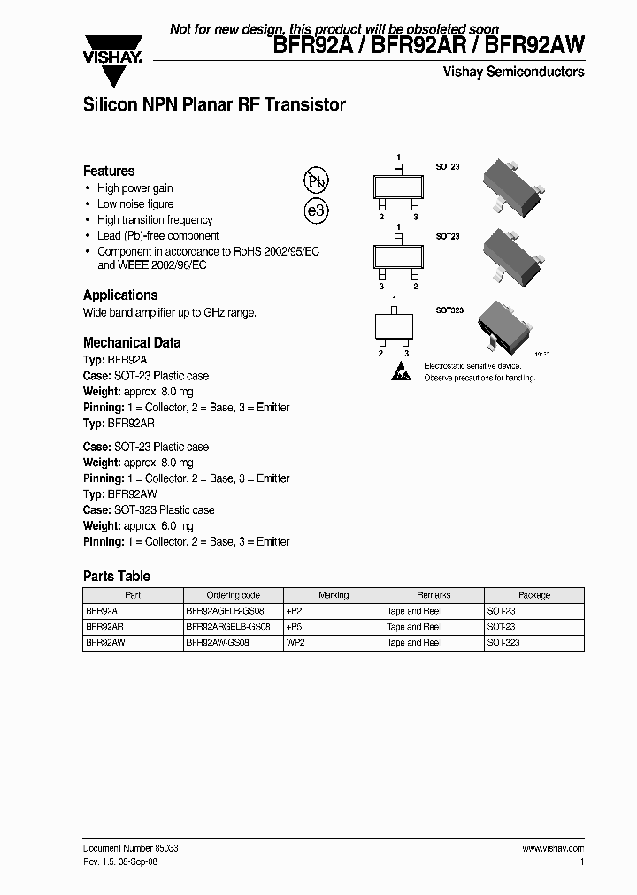 BFR92AGELB-GS08_3290124.PDF Datasheet