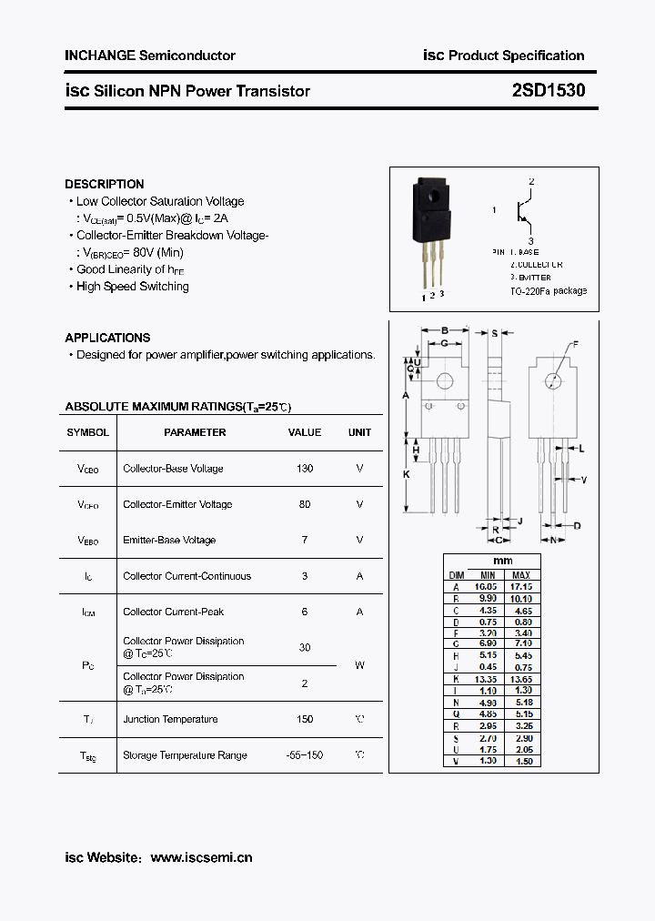 2SD1530_3301856.PDF Datasheet