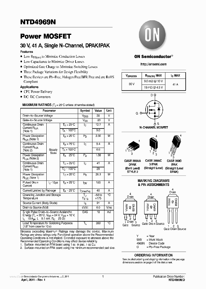 NTD4969N_3296586.PDF Datasheet