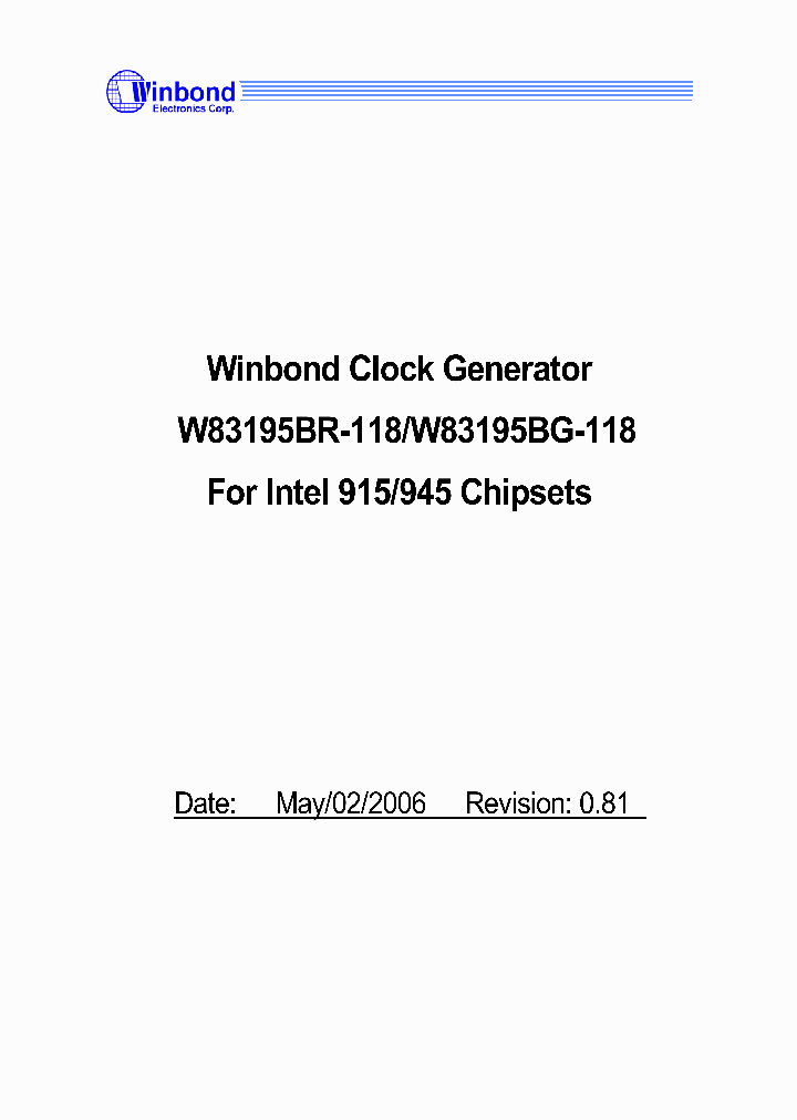 W83195BG-118_3320543.PDF Datasheet