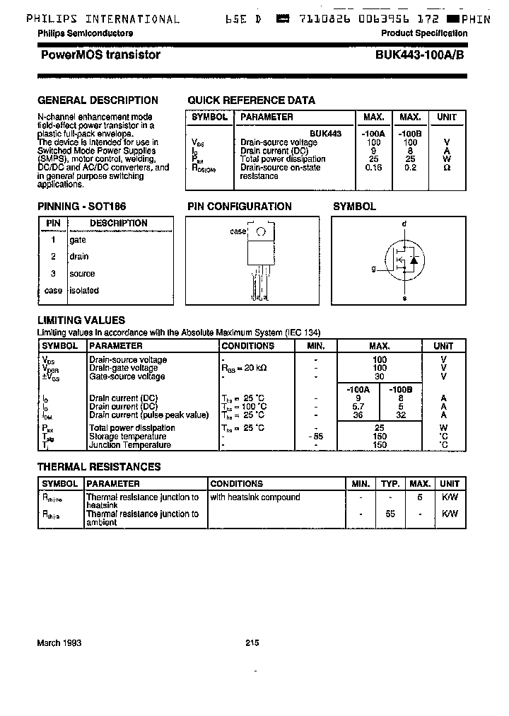 BUK443-100B_3330958.PDF Datasheet