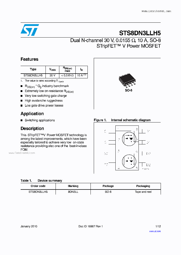 STS8DN3LLH5_3373625.PDF Datasheet