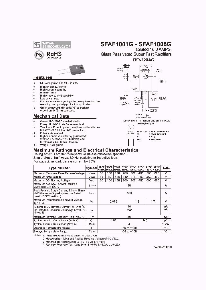 SFAF1001G10_3380465.PDF Datasheet