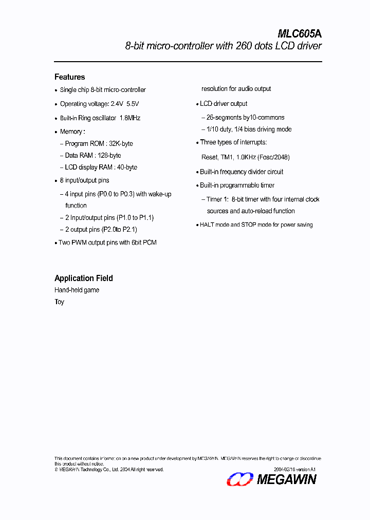 MLC605A_3385064.PDF Datasheet