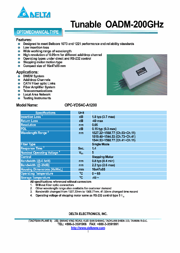 OPC-YDS4C-A1200_3392955.PDF Datasheet