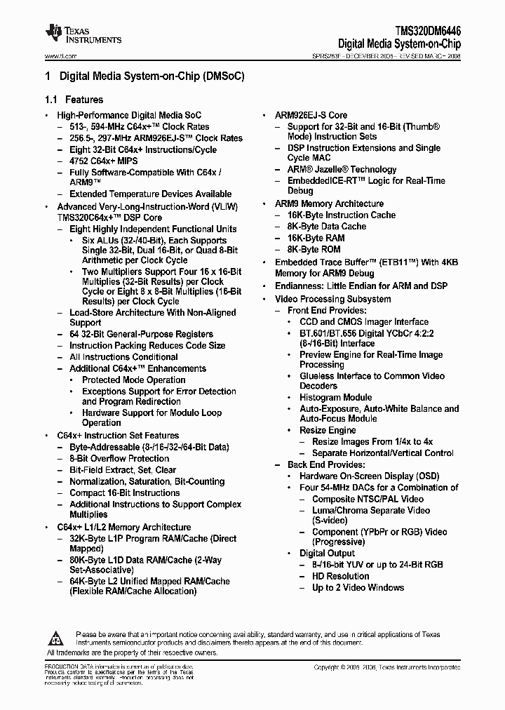 TMS320DM6446ZWT_3404457.PDF Datasheet