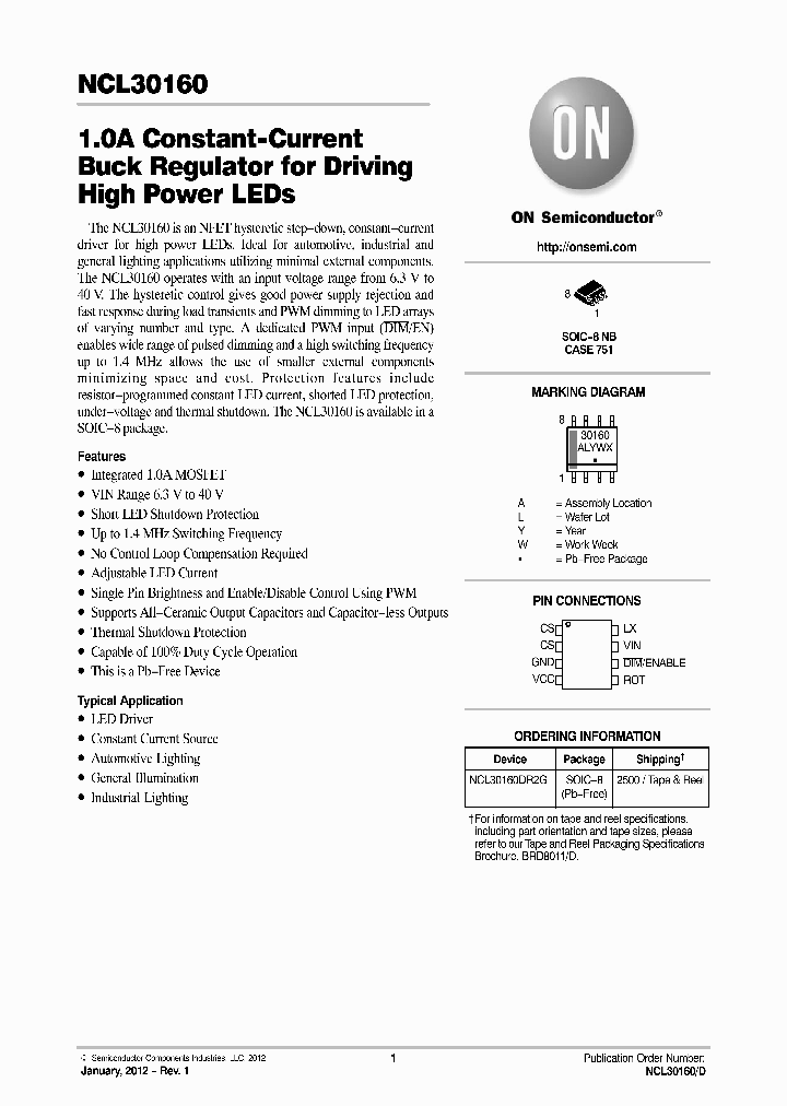 NCL30160_3407732.PDF Datasheet