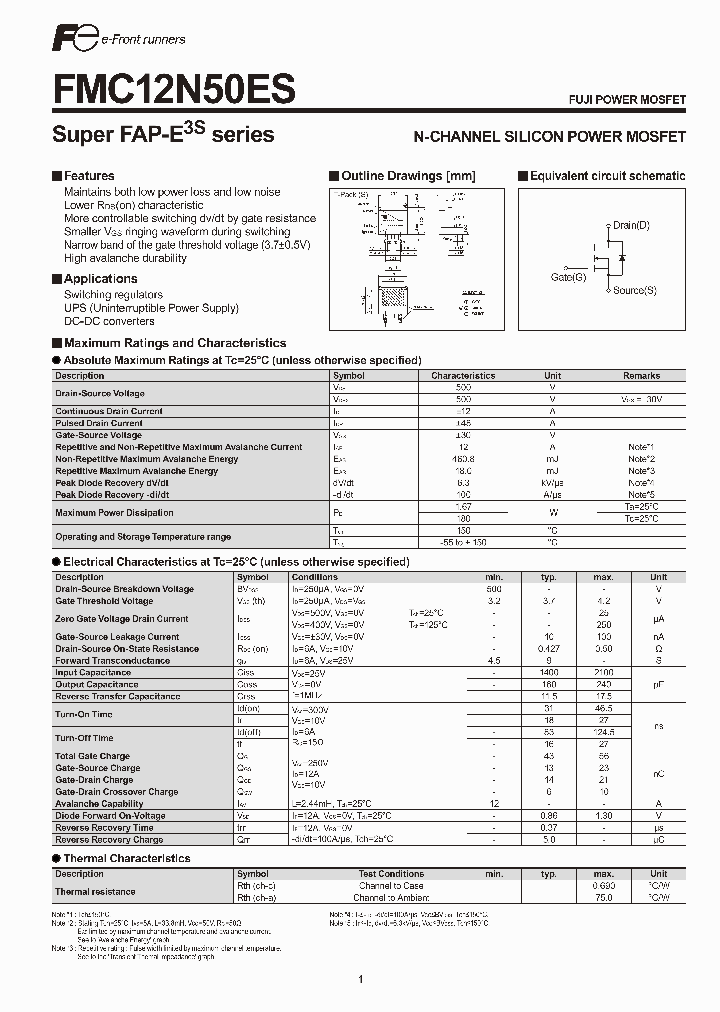 FMC12N50ES_3431369.PDF Datasheet