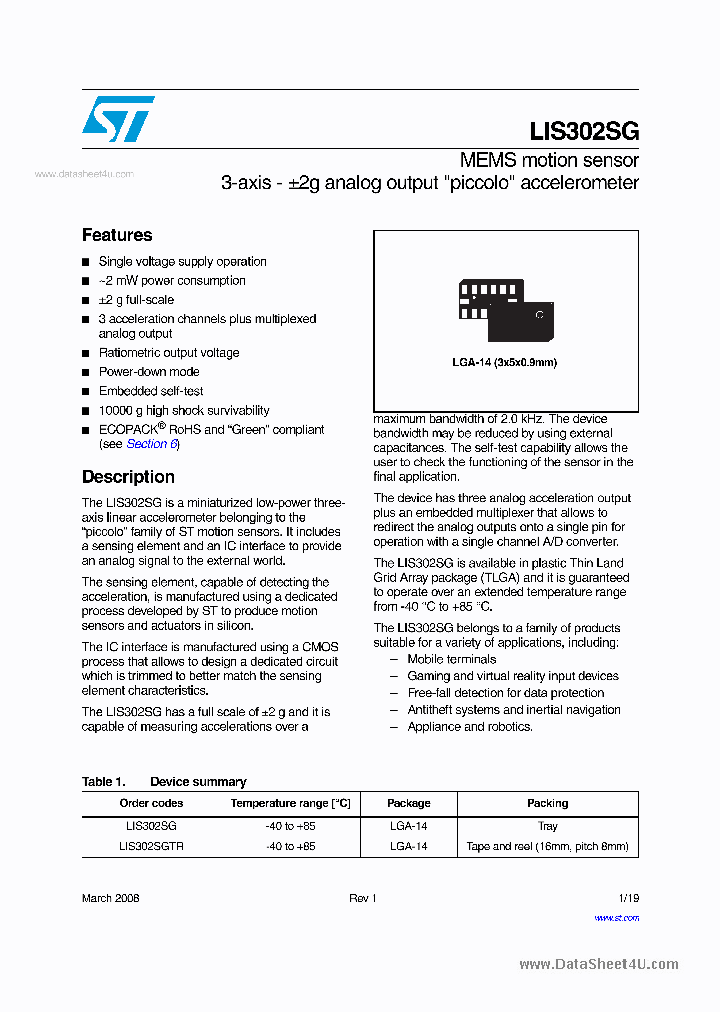 LIS302SG_3440511.PDF Datasheet