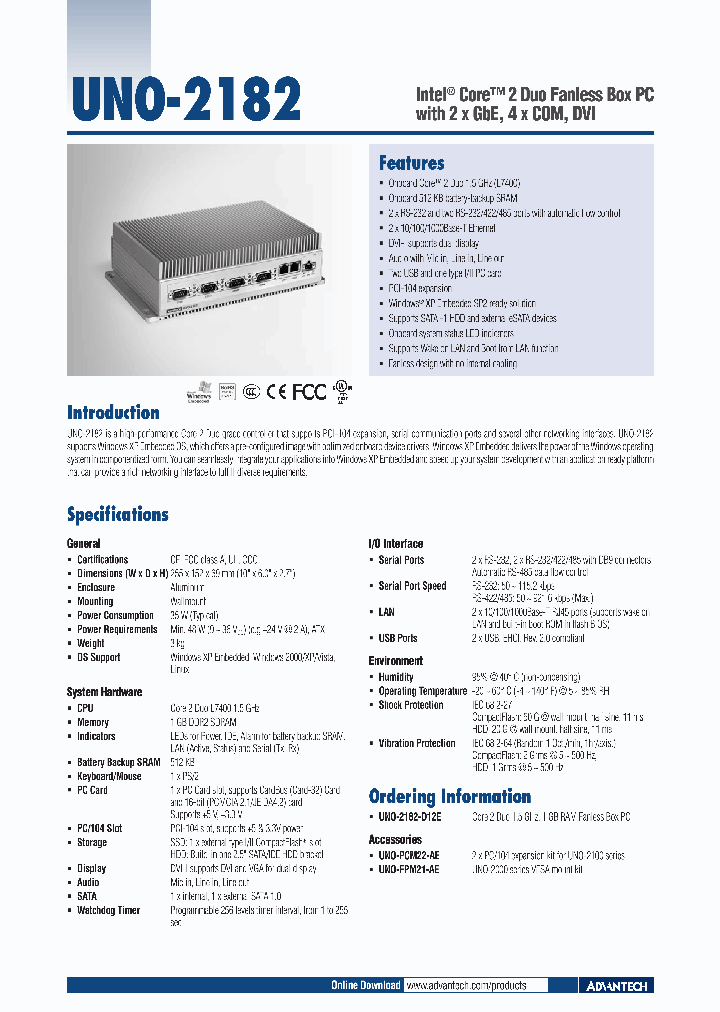 UNO-2182_3451382.PDF Datasheet