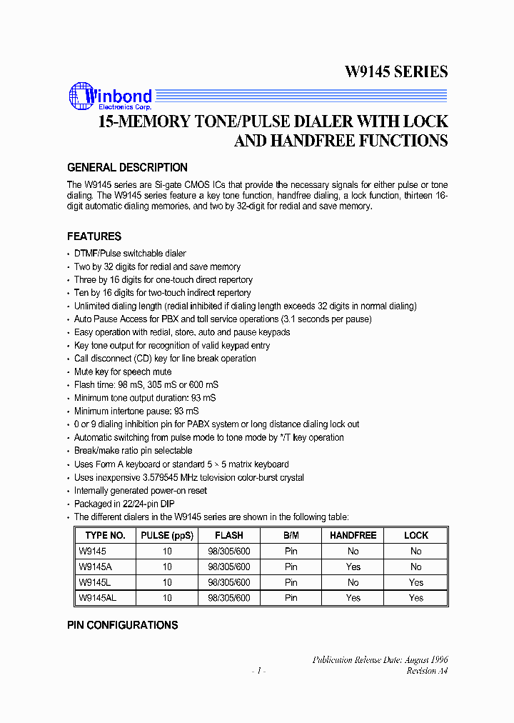 W9145_3454639.PDF Datasheet