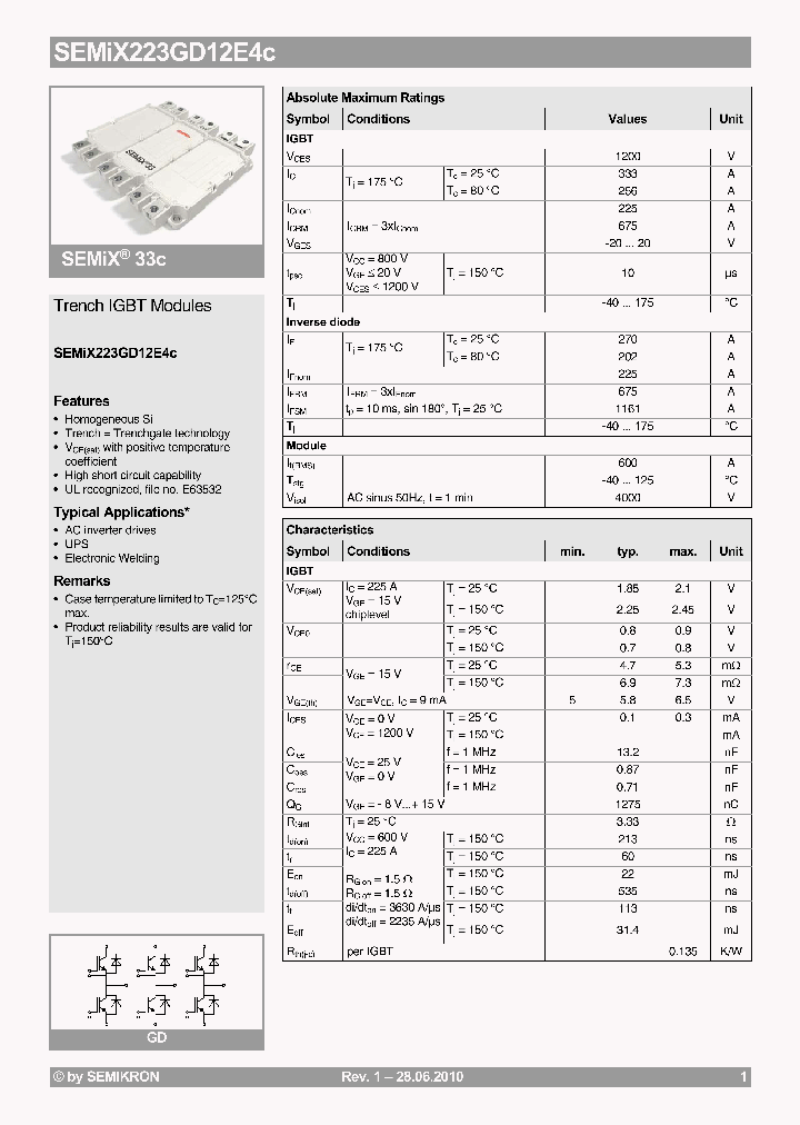 SEMIX223GD12E4C10_3489234.PDF Datasheet