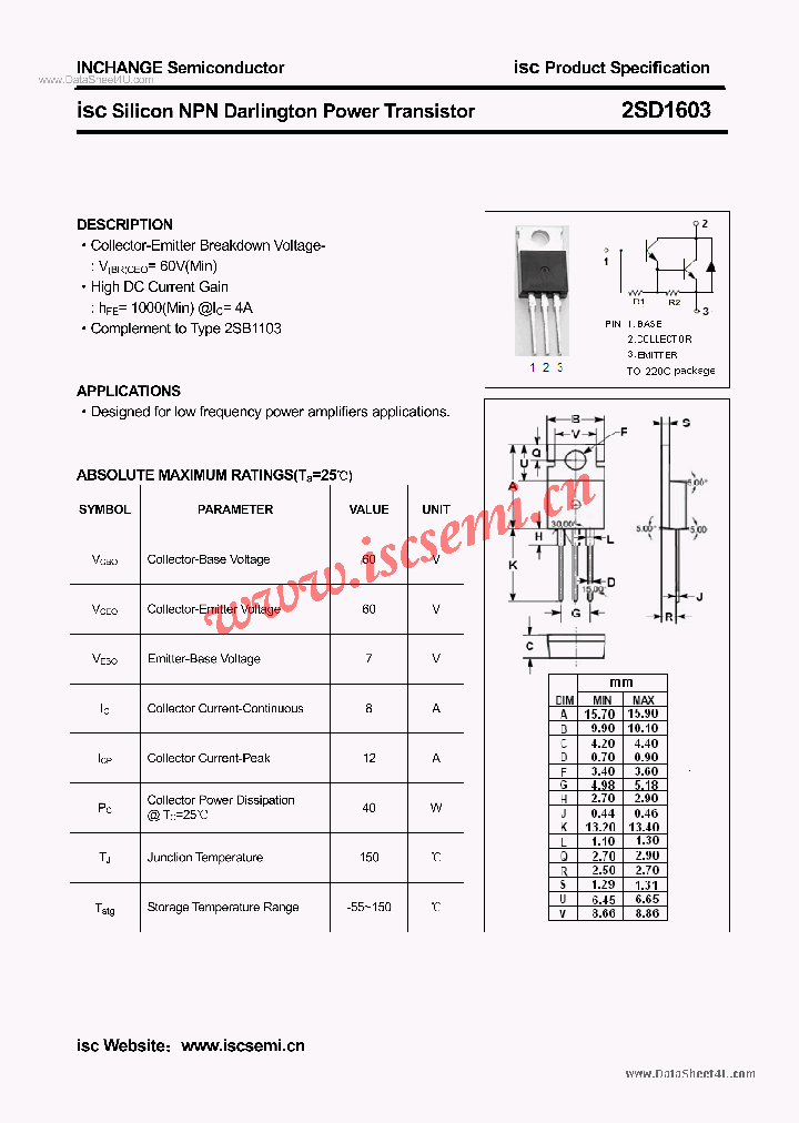 2SD1603_3497862.PDF Datasheet