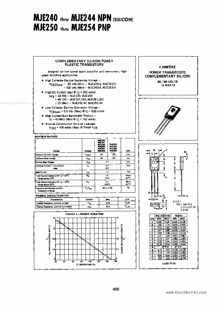 MJE240_3499004.PDF Datasheet