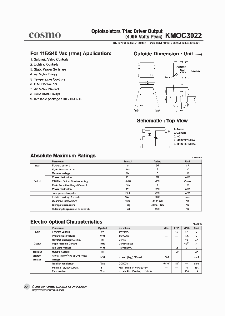 KMOC3022_3500554.PDF Datasheet