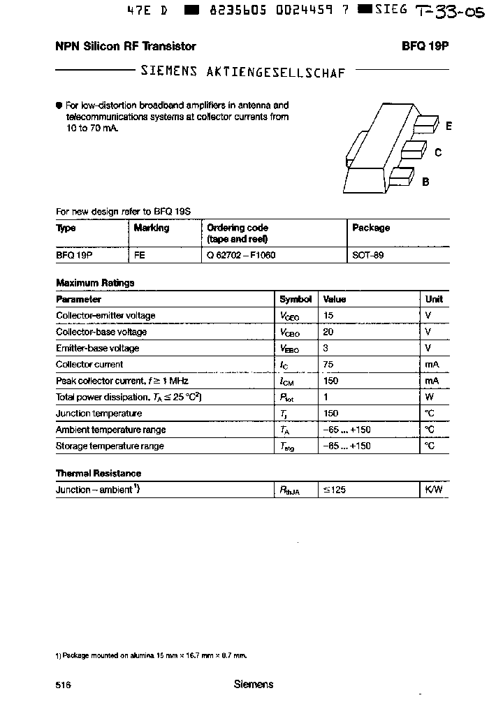BFQ19P_3502137.PDF Datasheet