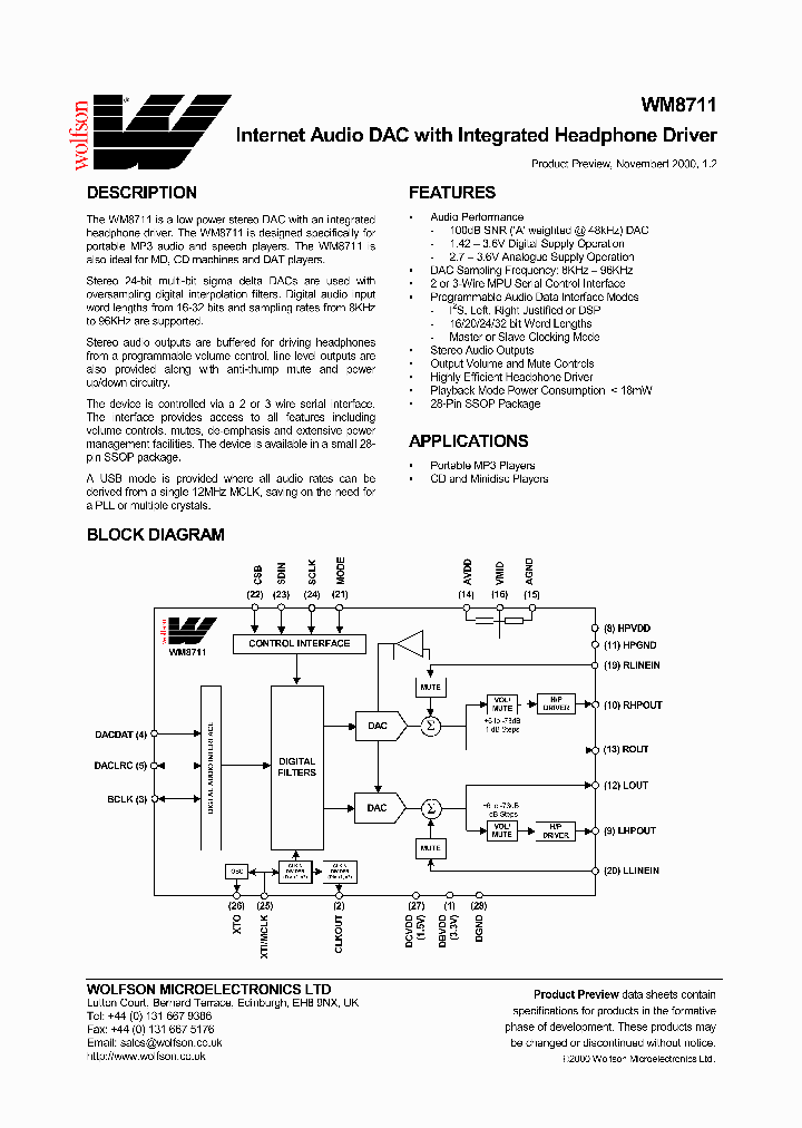 WM8711_3502249.PDF Datasheet