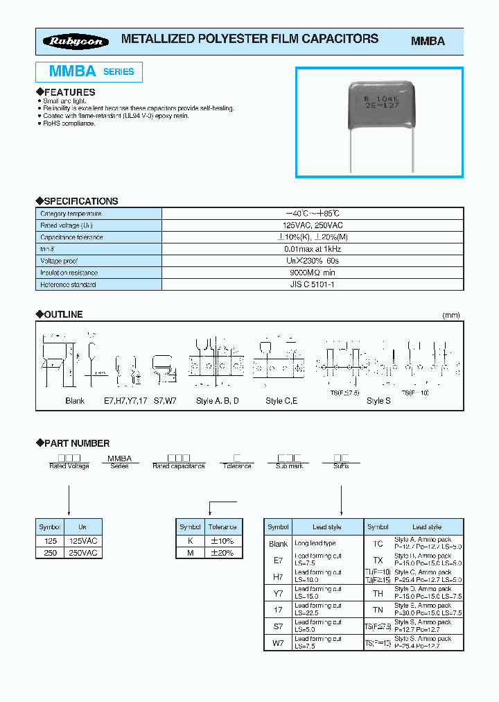 125MMBA105ME7TC_3565763.PDF Datasheet