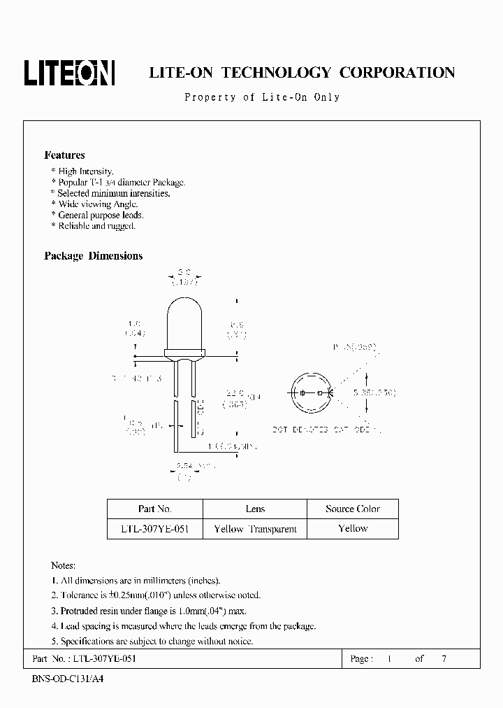 LTL-307YE-051_3645347.PDF Datasheet