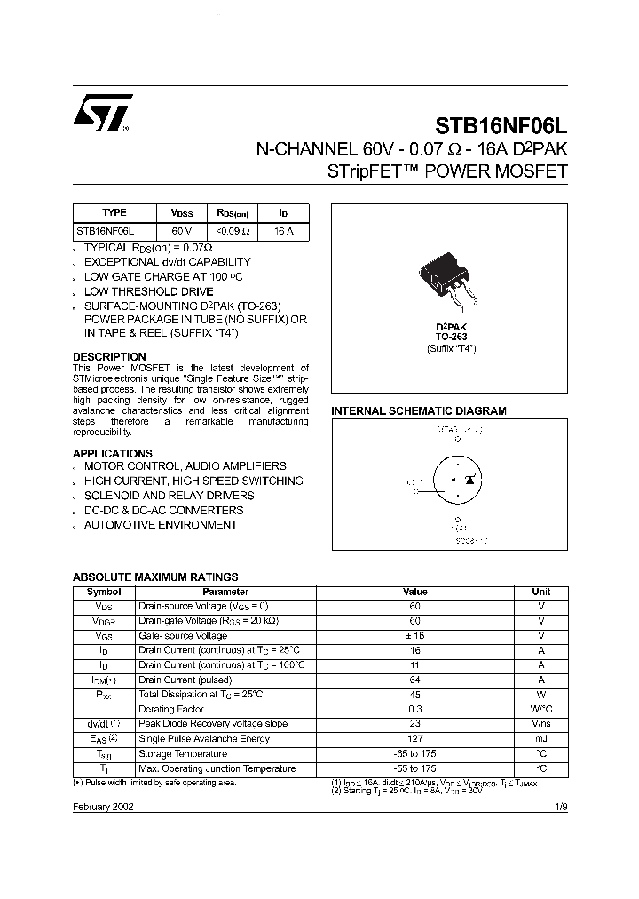 STB16NF06L_3654734.PDF Datasheet