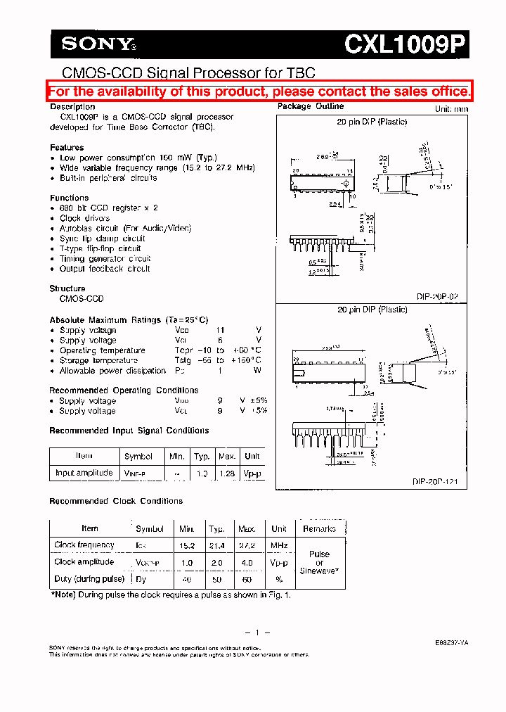 CXL1009P_3670356.PDF Datasheet