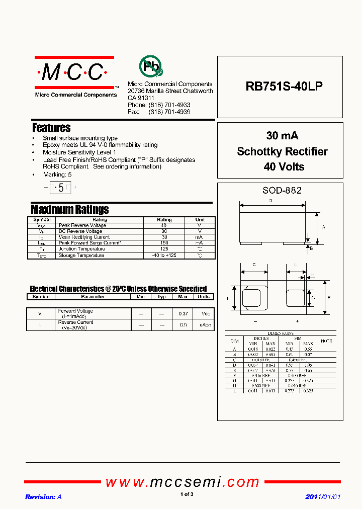 RB751S-40LP_3670945.PDF Datasheet