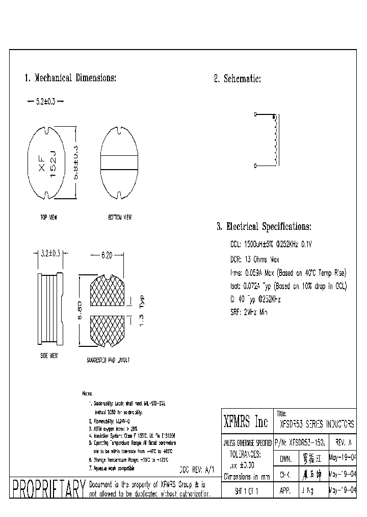 XFSDR53-152J_3673585.PDF Datasheet