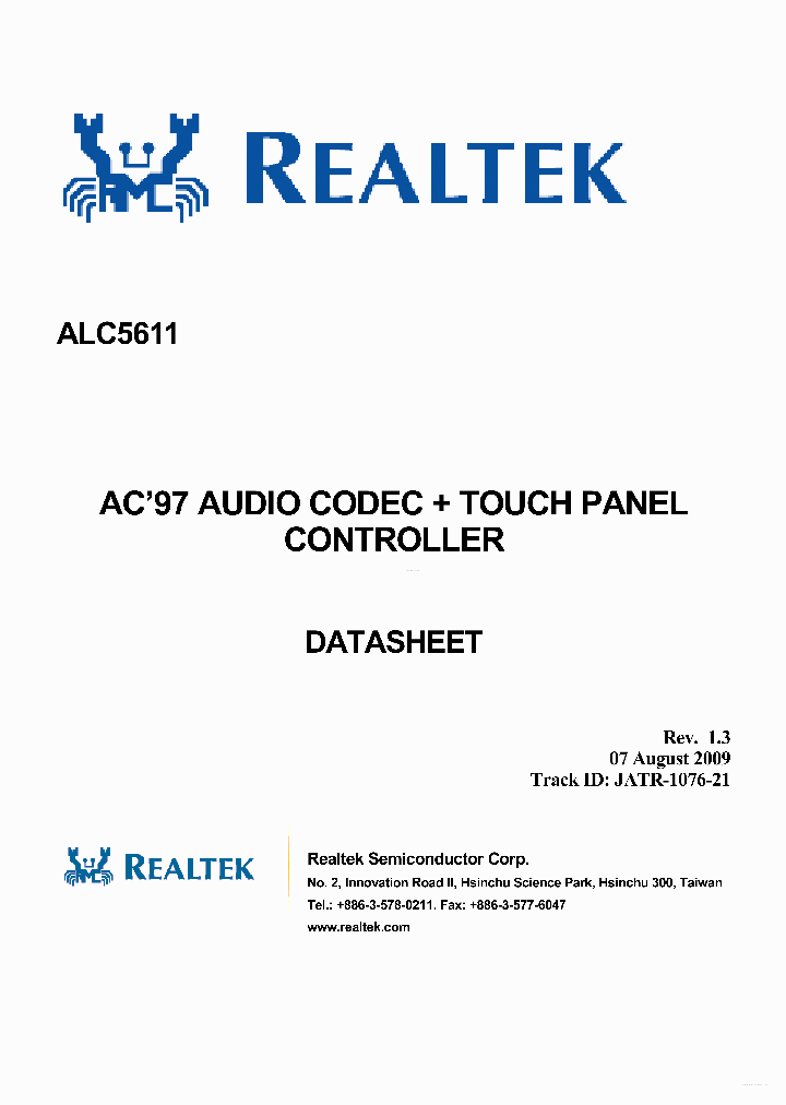 ALC5611_3685411.PDF Datasheet