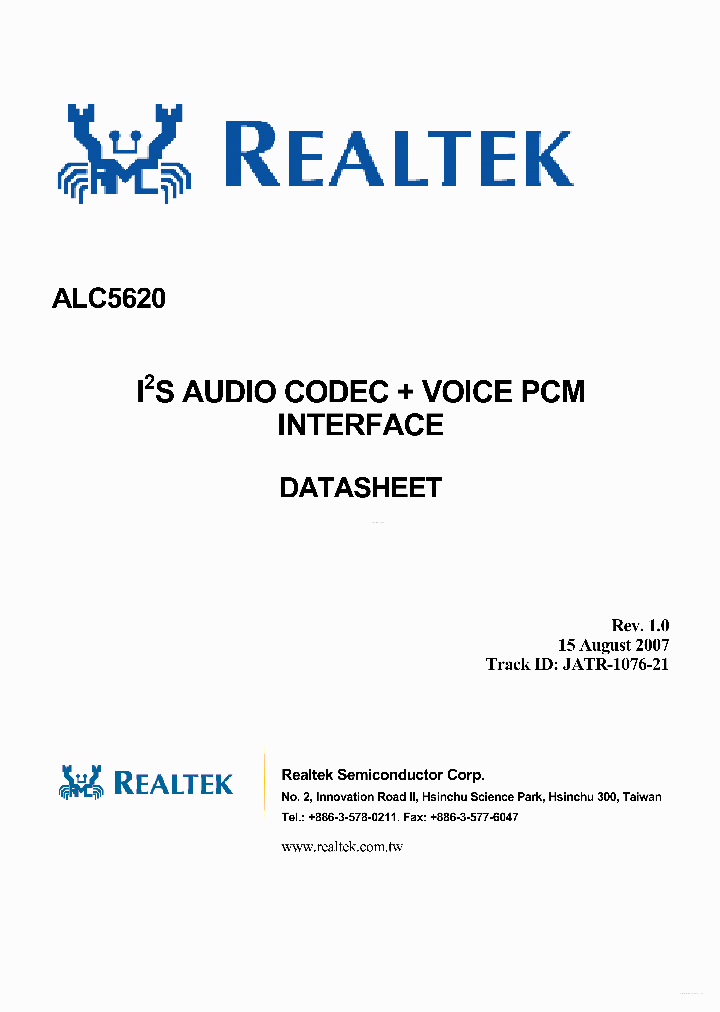 ALC5620_3685412.PDF Datasheet
