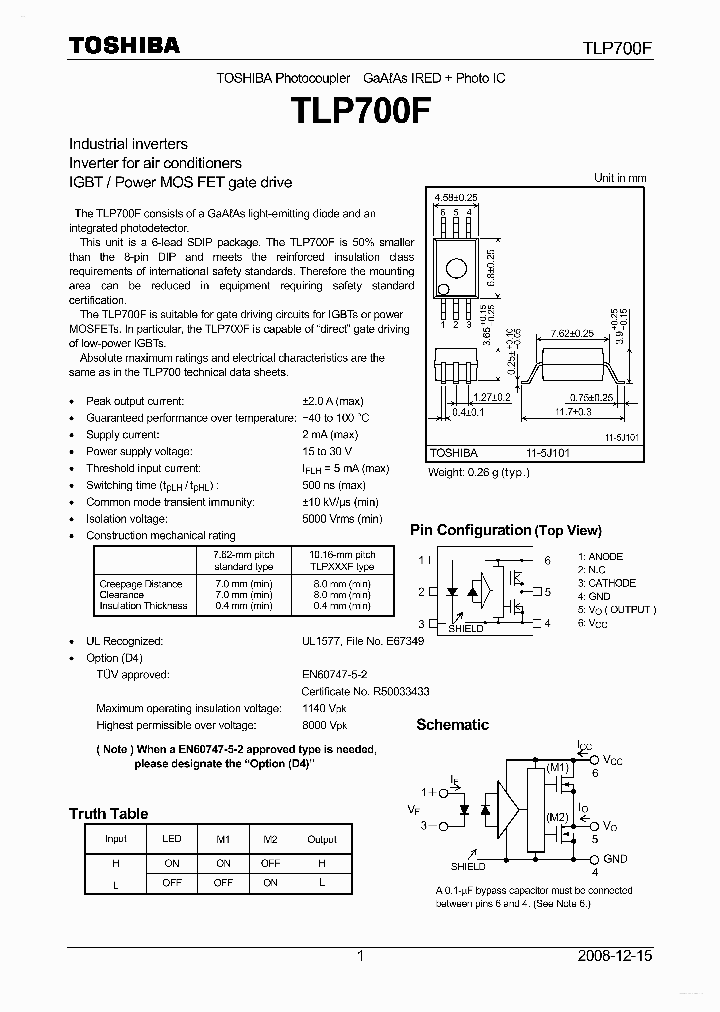 TLP700F_3704531.PDF Datasheet