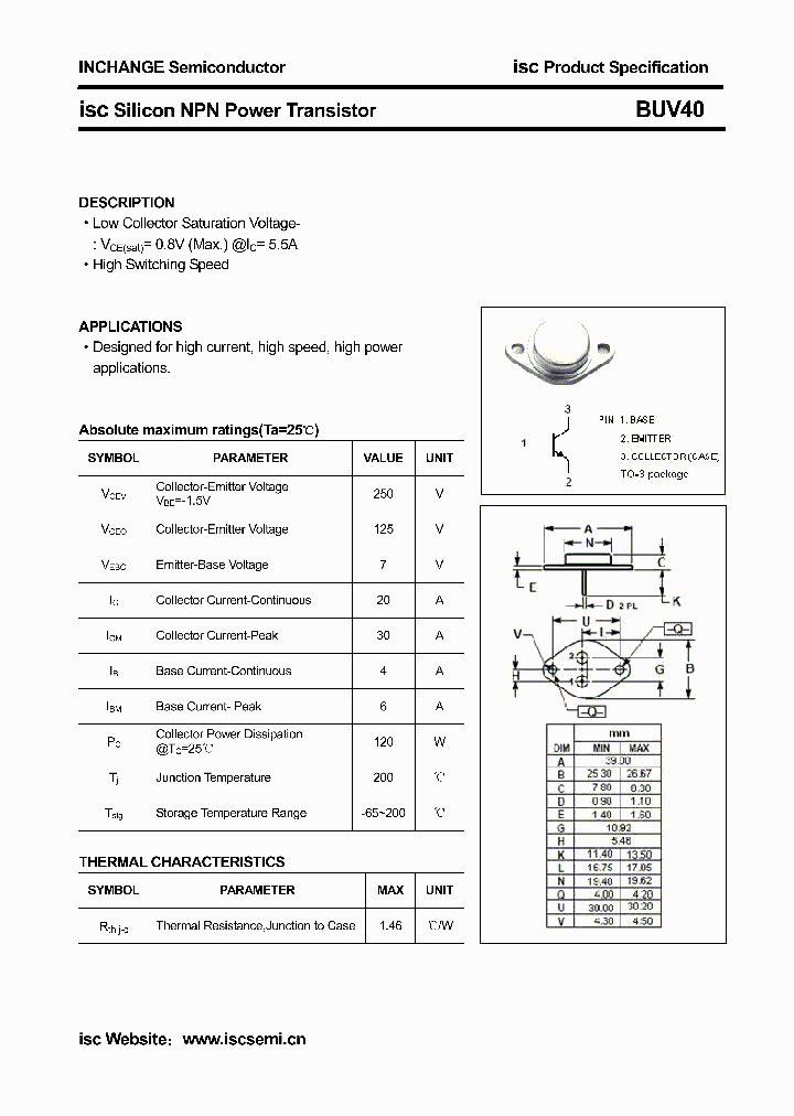 BUV40_3715193.PDF Datasheet