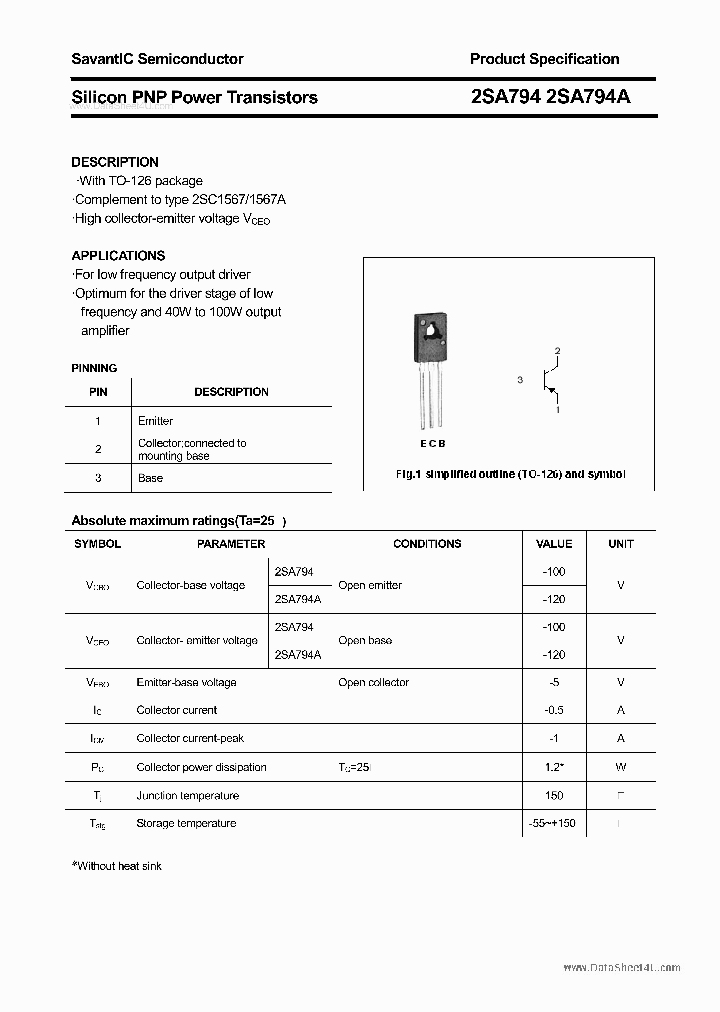 2SA794_3718562.PDF Datasheet